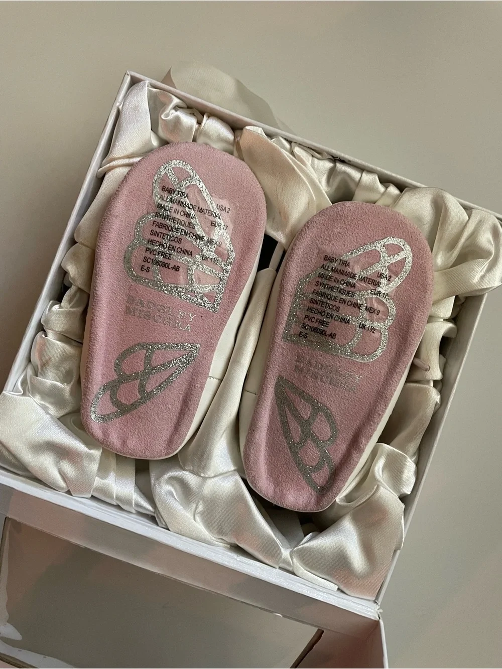 NWT & Box! Badgley Mischka Baby Tira High-Top Sneakers w/ Velvet Ribbon Laces